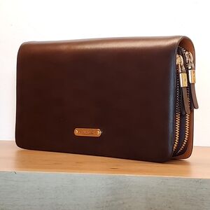 Polo Minsa 2 Compartment Travel Organizer Wallet, Brown/Butterscotch, NWOT